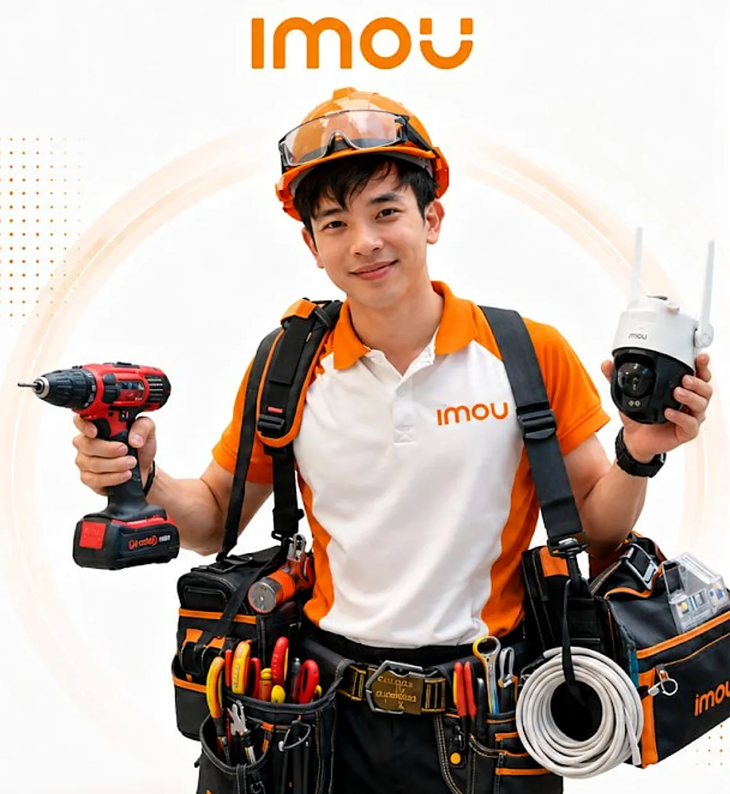 Thợ lắp đặt camera IMOU của Camera Ba Đồn